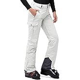 33,000ft Women's Insulated Snow Pants, Waterproof Snowboard Ski Pants with Boot Gaiters