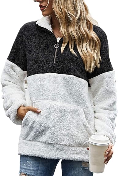 sherpa pullover women's amazon