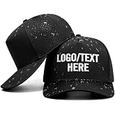 Custom Trucker Hat, 5-Panel Quick-Dry Mesh Back Baseball Cap for Men Women Golf Hats