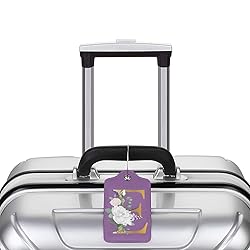 2 PCS Flower Lette E Luggage Tag for Suitcases