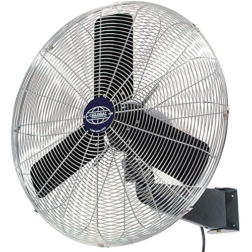 Oscillating Wall Mount Fan, 24" Diameter, 1/4hp, 7525cfm