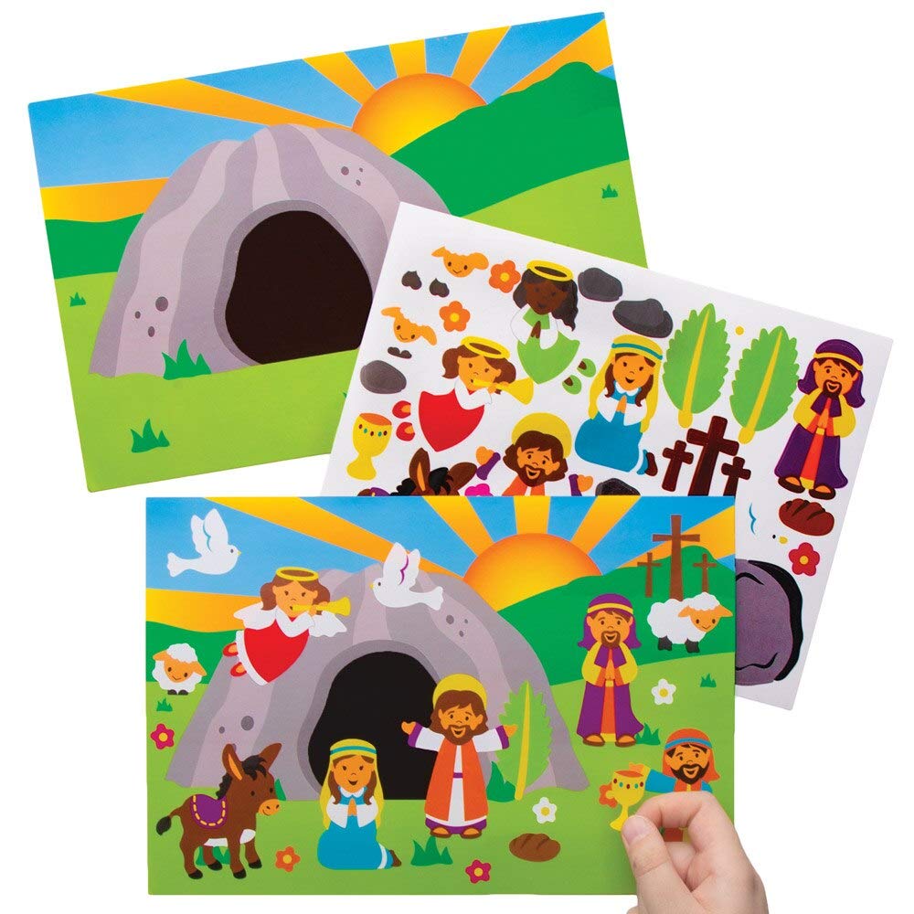 Baker Ross Holy Week Sticker Scenes - Pack of 5, Stickers for Kids (AT581)