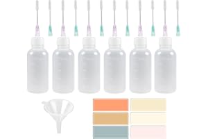 Atdcoek 6 Pack Needle Tip Squeeze Bottle 50mL(1.69 OZ), Precision Gun Oil Bottle, Needle Oiler Bottles for Craft, Glue, Paint, Hinges, Sewing Machines & More - LDPE Material with Premium Seal