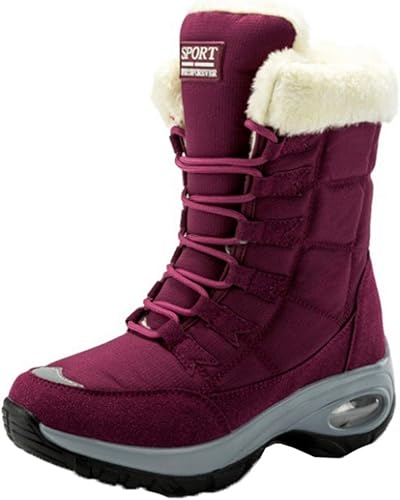 Amazon Lsdzw スノーブーツ レディース ウィンターブーツ防水 防寒靴 スノーシューズ 防滑 アウトドアシューズ ウィンターブーツ 綿雪靴 裏起毛 滑り止め トレッキングブーツ スノトレ トレッキングシューズ アウトドアシューズ ブーツ レディース ブーツ ブーティ