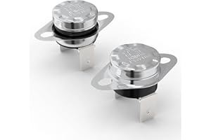 Awozkcd UL/CUL KSD301 Thermostat 125V 16A Thermal Cutoff Switch,80°C/176°F Off and 60°C/140°F On Normally Closed N.C, Auto Reset Bimetal Disc Thermostatic Thermal Fuse,2pcs