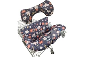 Shopping Cart Cover for Baby/Toddler, Cozy High Chair Cover, with removable positioner, Dark Blue
