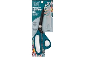 Karen Kay Buckley Perfect Scissors, 8" #KKB032, folded handle, micro-serrated non-slip blade for quilting, crafting and sewin