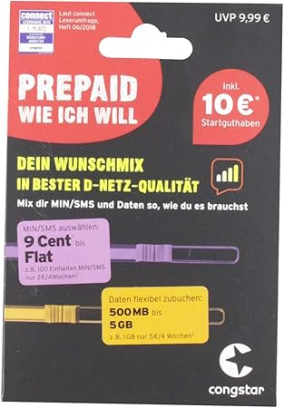 Congstar Prepaid Wie Ich Will Dein Wunschmix In Amazon De