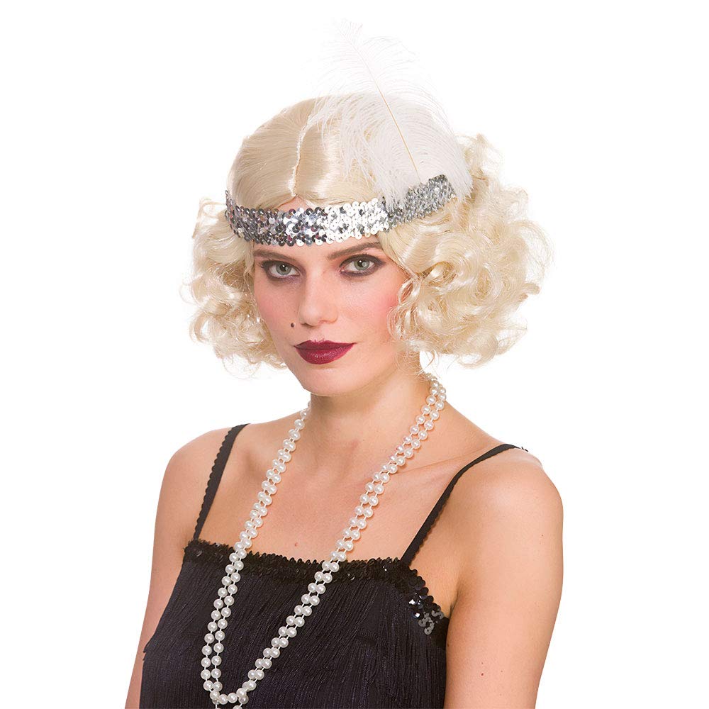 Wicked Costumes Adult 1920's Blonde Curly Flapper Wig Fancy Dress Accessory