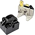 Compressor 4.7 Ohm 1Pin PTC Starter/Start Relay and Overload Kit Compatible with Mini Fridges, Compact Refrigerators, Beverage & Wine/Beer Coolers, Deep Freezers, Beer/Wine Refrigerators