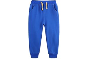 Toddler Pants Boys Sweatpants Kids Pull On Joggers with Pocket Boy Casual Cotton Clothes 2-9Y