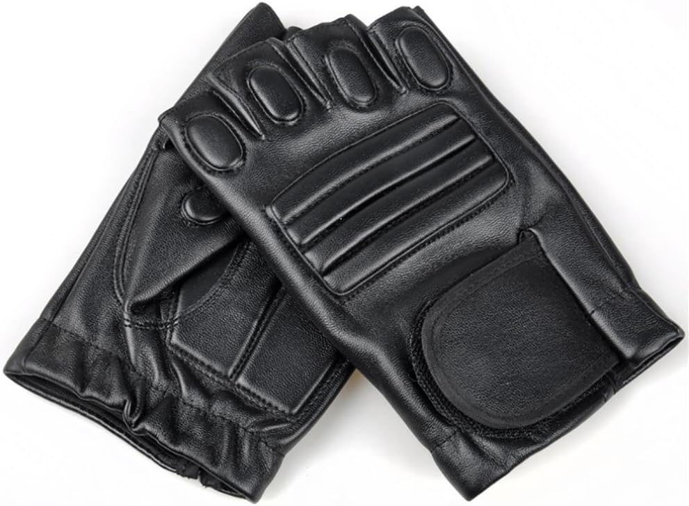 GZXCPC Semi Finger Gloves Anti-Skid Protection Riding Tactical Gloves Fighting Self-Defense Outdoor Mountaineering Leather Sports Gloves