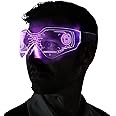 SAFEBAO Led Visor Glasses for Adult with 7 Colors and 4 Modes Rechargeable Light Up Glasses perfect for Festivals,Party,Gift,Dance,Show