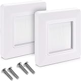 kwmobile Flush Brush Wall Plate 2x Single Gang White