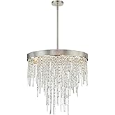 Crystorama Winfield 6 Light Antique Silver Chandelier