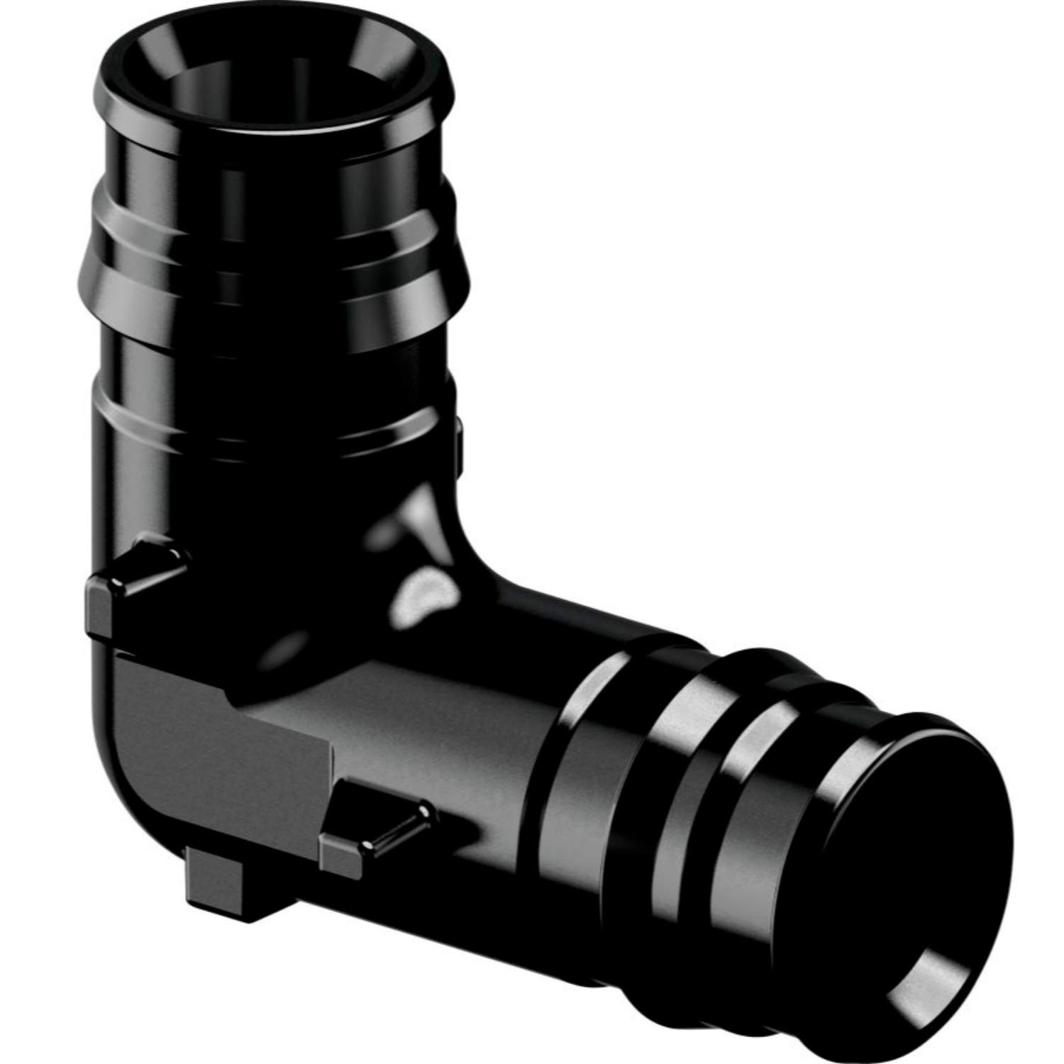 Q&E PPSU 50x50 90° Elbow with Male/Female Threads according to EN 10226-1 for Fitting on PEX Cross-Linked Polyethylene Pipe Black (Ref 1042859)