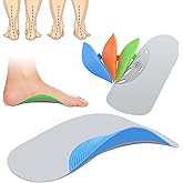 Guamar Removable Arch Support Inserts for Men Women: 3 Heights Adjustable Orthotic Insoles for Plantar Fasciitis Flat Feet High Arch Pronation Relief Supports Alignment Posture Thin Shoe Inserts 3/4