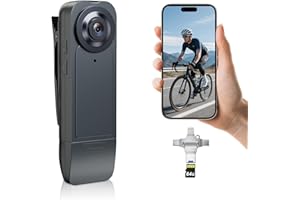 Yeigpzk Mini Body Camera 1080P HD Wearable Body Cam – 2025 Upgrade with Night Vision, Motion Detection, 4-in-1 Card Reader – Built-in 64GB, 5H Battery, Works with iPhone/Android/Mac/PC