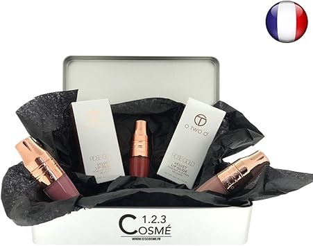 Coffret Box Cadeau De Noël Maquillage 5 Rouge à Lèvres