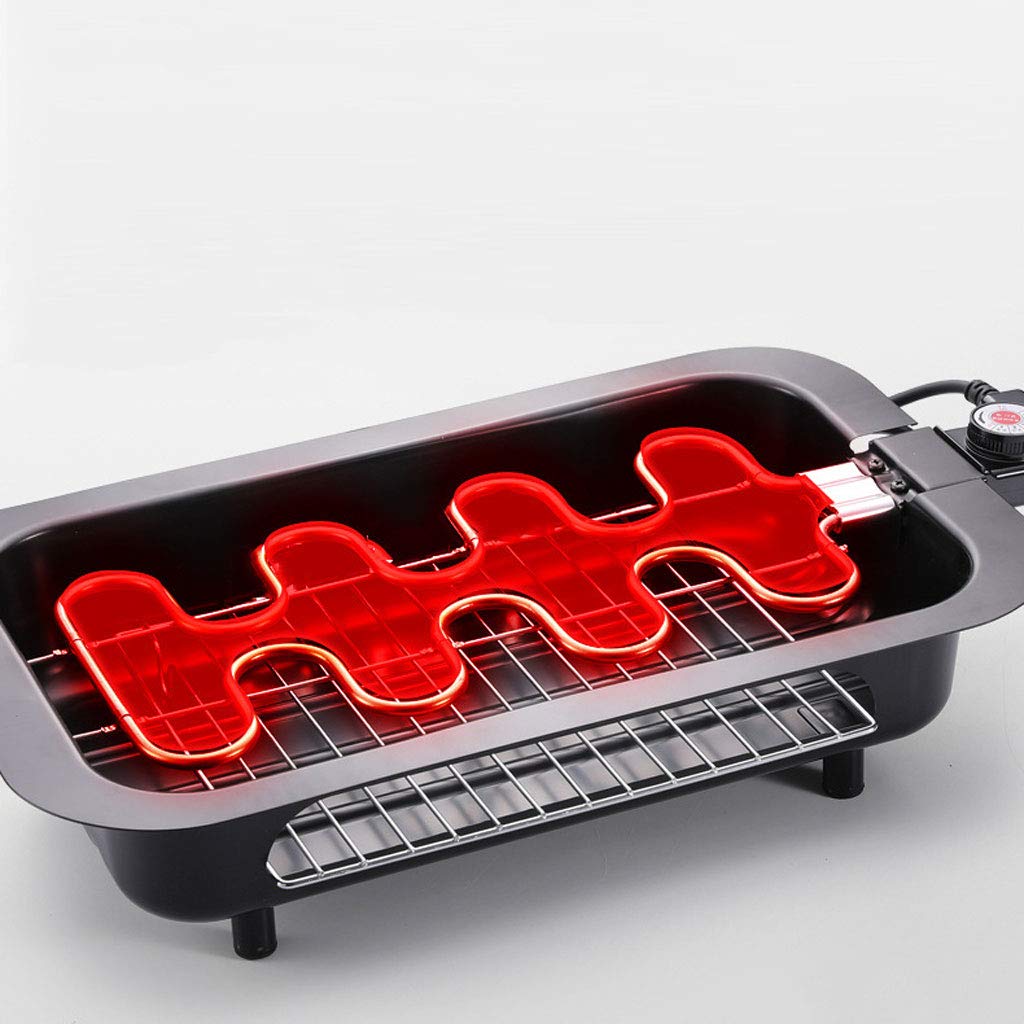 review ZJJ& Barbecue Grill Electric Carbon Multi-Purpose Barbecue Grill Smokeless Non-Stick Electric Baking Tray Home Korean Multi-Purpose BBQ Grill