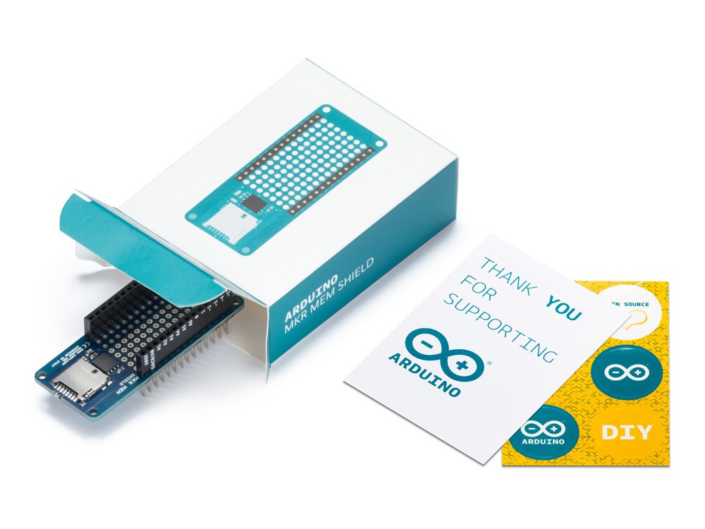 Arduino MKR MEM Shield [ASX00008] - Memory Expansion Shield for Arduino MKR Boards | Add SRAM, Flash, & EEPROM Storage for IoT & Data Logging Projects