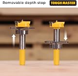 TOUGH MASTER Forstner Bits 5 Pcs Carbide Tip 15–35 mm with Case & Hex Keys view 2