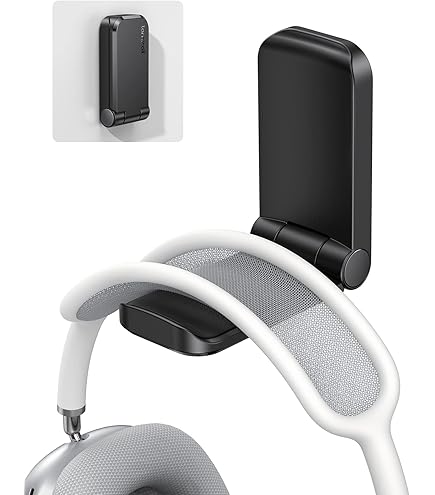 GEEKRIA Aluminium hoofdtelefoonwandbevestiging voor over-ear hoofdtelefoon, gamingheadset wandbevestiging, bureaudisplayhanger, compatibel met Bose, Sony, Beyerdynamic, AKG, ATH, Sennheiser, JBL (2