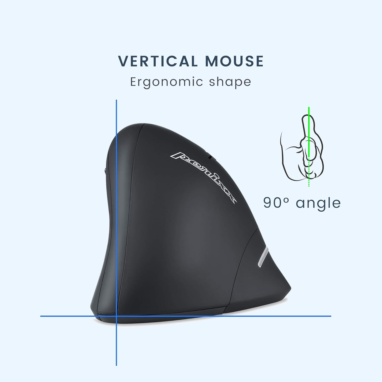 perixx PERIMICE-608II Wireless Vertical Mouse, 2.4GHz, 6 Buttons, Adjustable DPI 800/1200/1600/2400, Right-Handed Design - Image 5