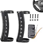 Tomotato Universal Wireless Steering Wheel Control - Compatible with Car DVD/Radio/Navigation Systems, Plug &amp; Play Remote Button(Black)