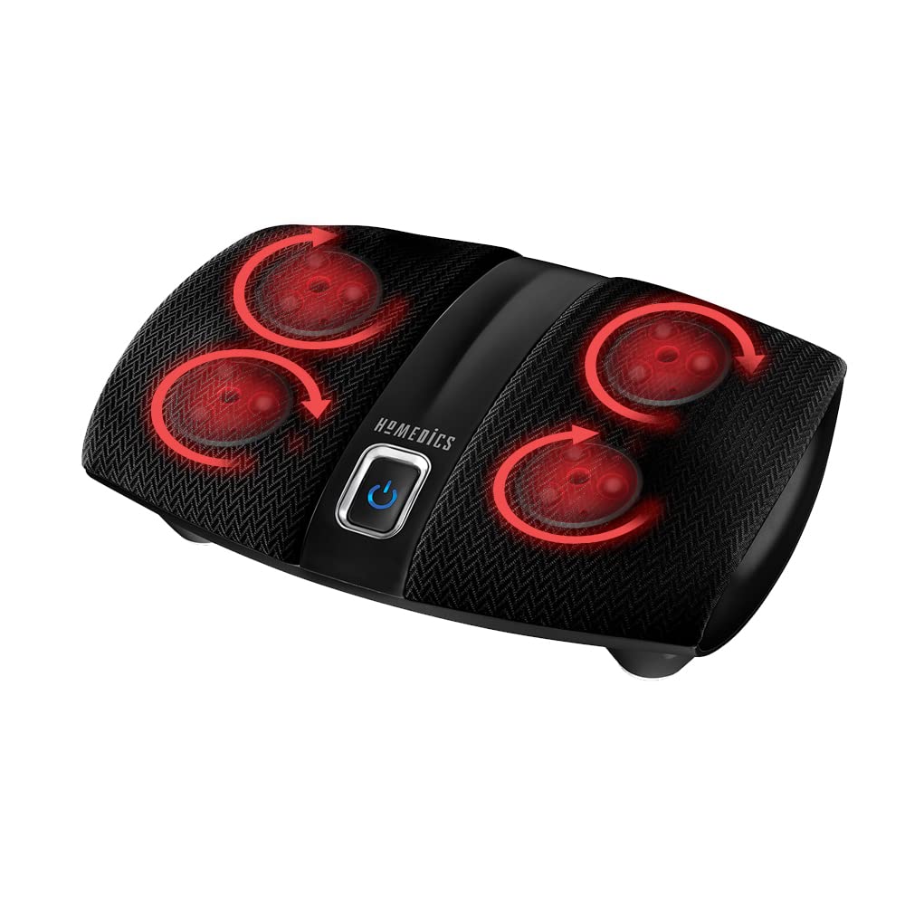 Photo 1 of HoMedics Shiatsu Select Foot Massager with Heat – Shiatsu Foot Massager with Heat, Therapeutic Kneading & Rolling, 4 Rotational Heads with 12 Massage Nodes, Toe-Touch Control