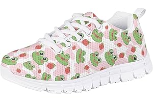 Dolyues Girls Sneakers Fashion Tennis Shoes for Kids Running Athletic Gym Sport Sneaker