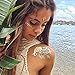 Metallic Temporary Tattoos, KissDate 150+ Henna & Boho Designs in Gold Silver Black, Fake Glitter Jewelry Tattoos- Bracelets, Necklaces, Wrist, Anklets and Armbands（8 Sheets）