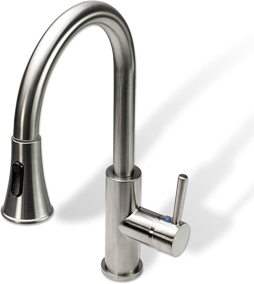 UHM cocina clásica con acabado en níquel pulido con un asa Faucet