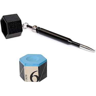 Pack De 4 Tizas De Billar Profesionales - Color Azul Oscuro, Para Tacos De Billar Y Snooker