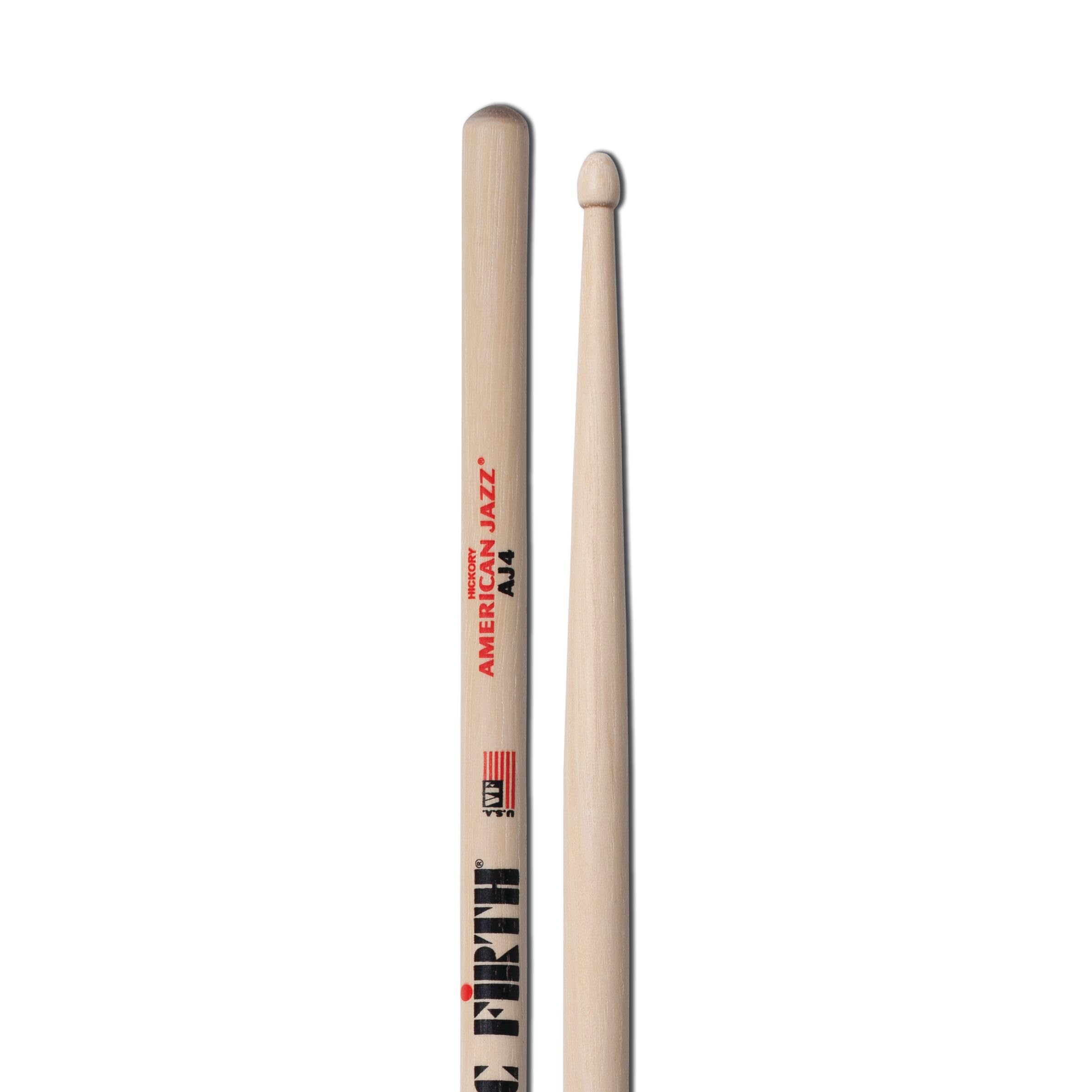 Vic FIrth - American Jazz® Drumsticks AJ4 - American Hickory - Tear Drop Wood Tip