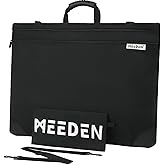 MEEDEN Soft Art Portfolio Bag: 24 X 31 Inch Light Weight Portfolio Canvas Case with Detachable Shoulder Strap -Waterproof 600D Oxford Carrying Storage Case for Canvas, Artwork, Sketching - Black