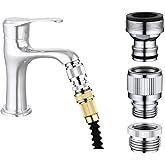 Kitchen Sink Faucet Quick Connector, Sink Faucet to Garden Hose Adapter, Dishwasher/Washer Snap Coupling Adapter, Faucet to Hose Adapter for Kitchen/Bathroom/Shower Hose