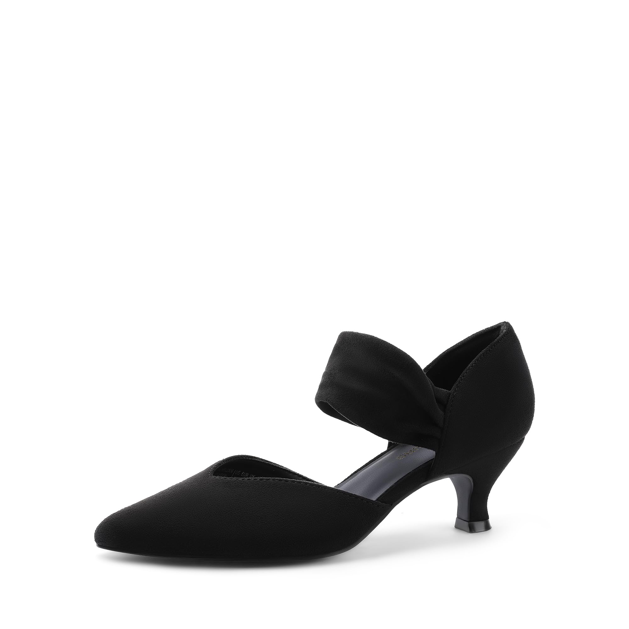 Photo 1 of DREAM PAIRS Women's Kitten Heels Low Pumps Shoes Pointed Closed Toe Slip on Dress Work Bridal Party Wedding,Size 7,Black,DWUMPU2506