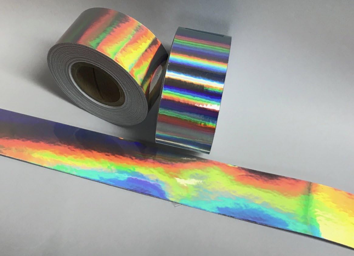 Roll of Rainbow Oilslick Tape, 1 Inch X 50 Feet, Holographic Overall Diffraction