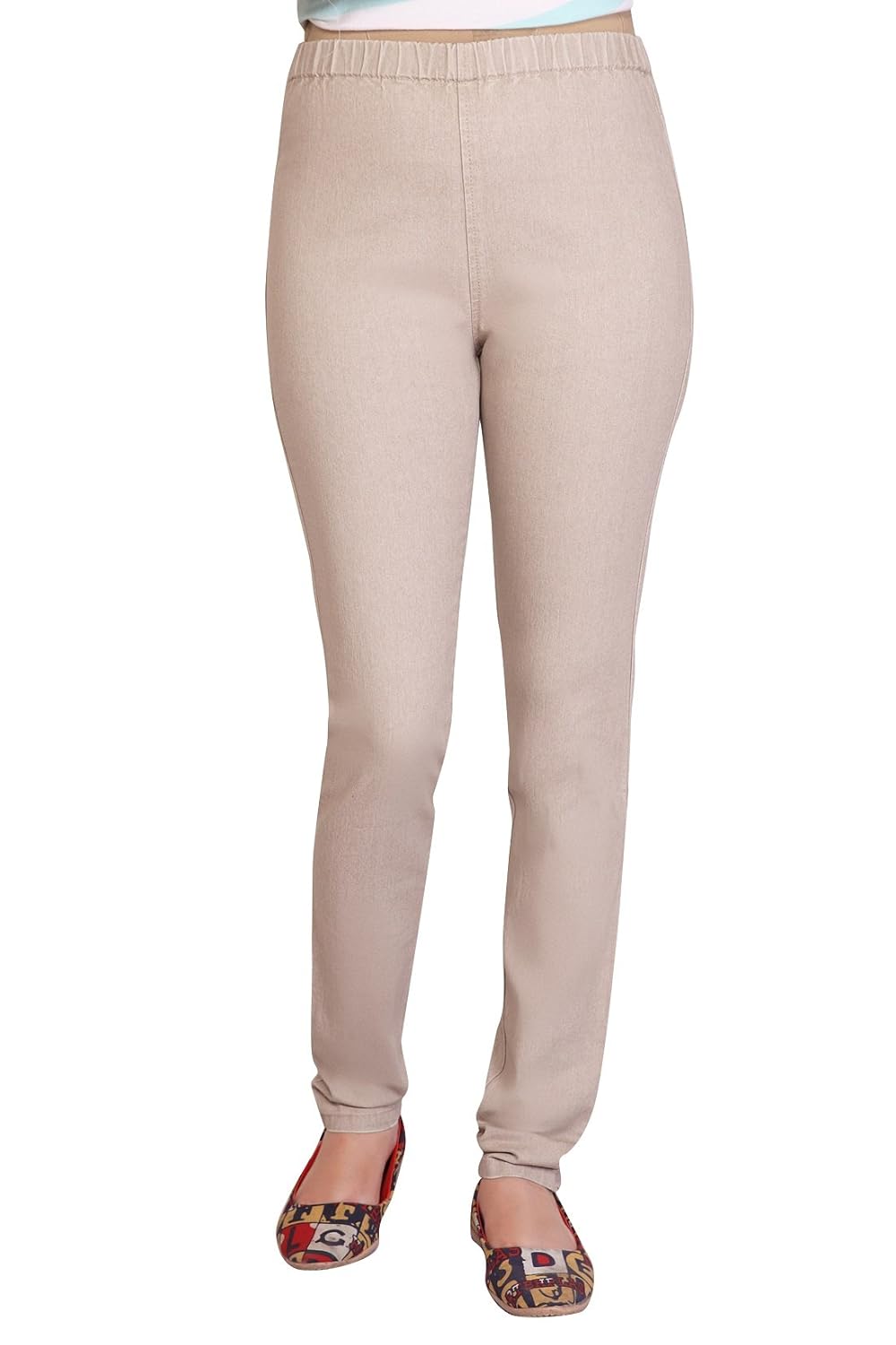 adbucks silky cotton lycra stretchable womens jeggings (pack of 2)