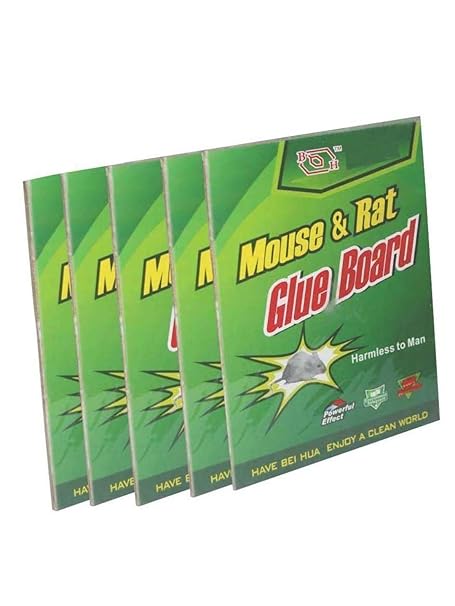 AbhiAbhii Heavy Gum Mouse Insect Rodent Lizard Trap Rat Catcher Adhesive Sticky Glue Pad Non Poisonous (22cm*17cm*5cm)- Set of 5