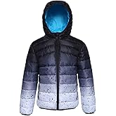 Rokka&Rolla Boys' Reversible Lightweight Puffer Jacket Hooded Water-Resistant Winter Coat
