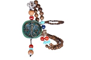 Vintage Long Necklace Handmade Turquoise Wood Beads Necklace for Women Fashion Jewelry