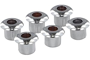 Upgrade Your For Vintage Guitar's Tuners with This Pack of Six High Performance Nut Ferrules at 10MM (Silver)