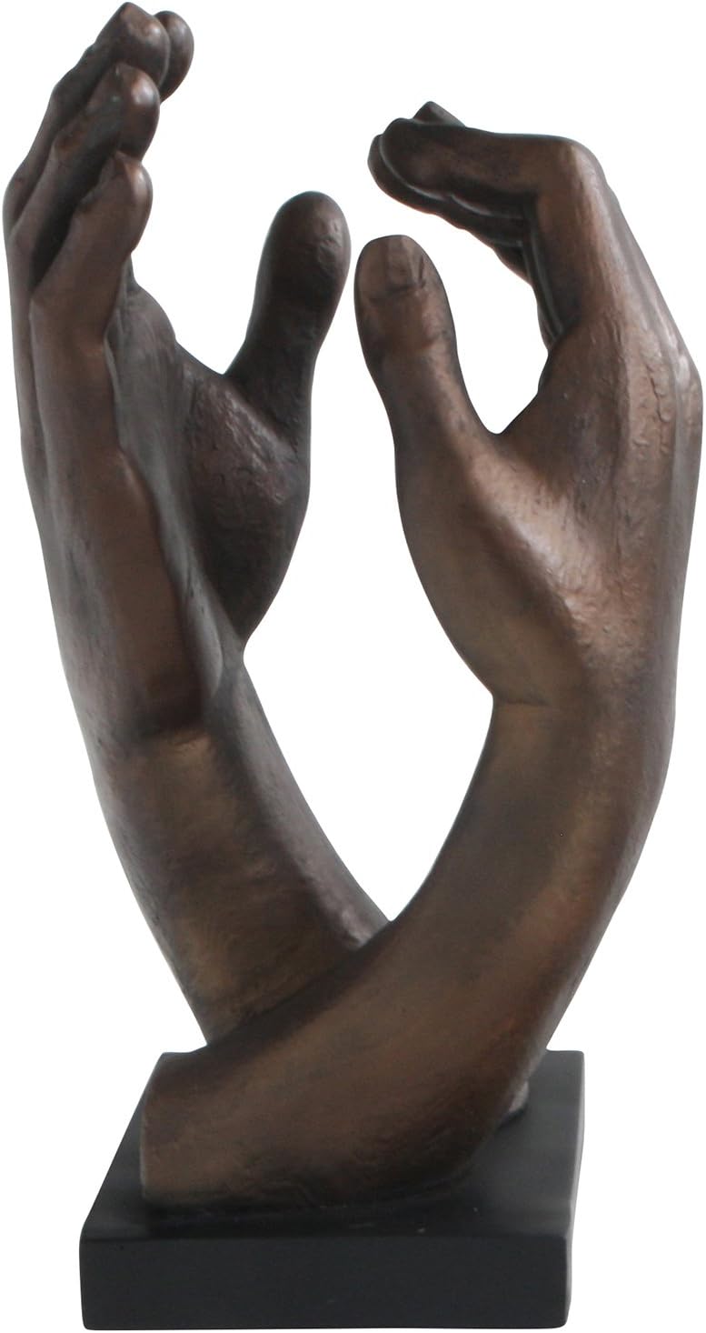 Ancient Treasures Culture Spot Cathedral Hands Sculpture by Rodin with Base and