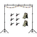 Backdrop Stand 10x7.5ft, Height Adjustable and