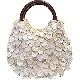 Summer Shell Beaded Purses,Sequin Pearl Bag for Women Luxury grace for Beach Wedding Party Vacation