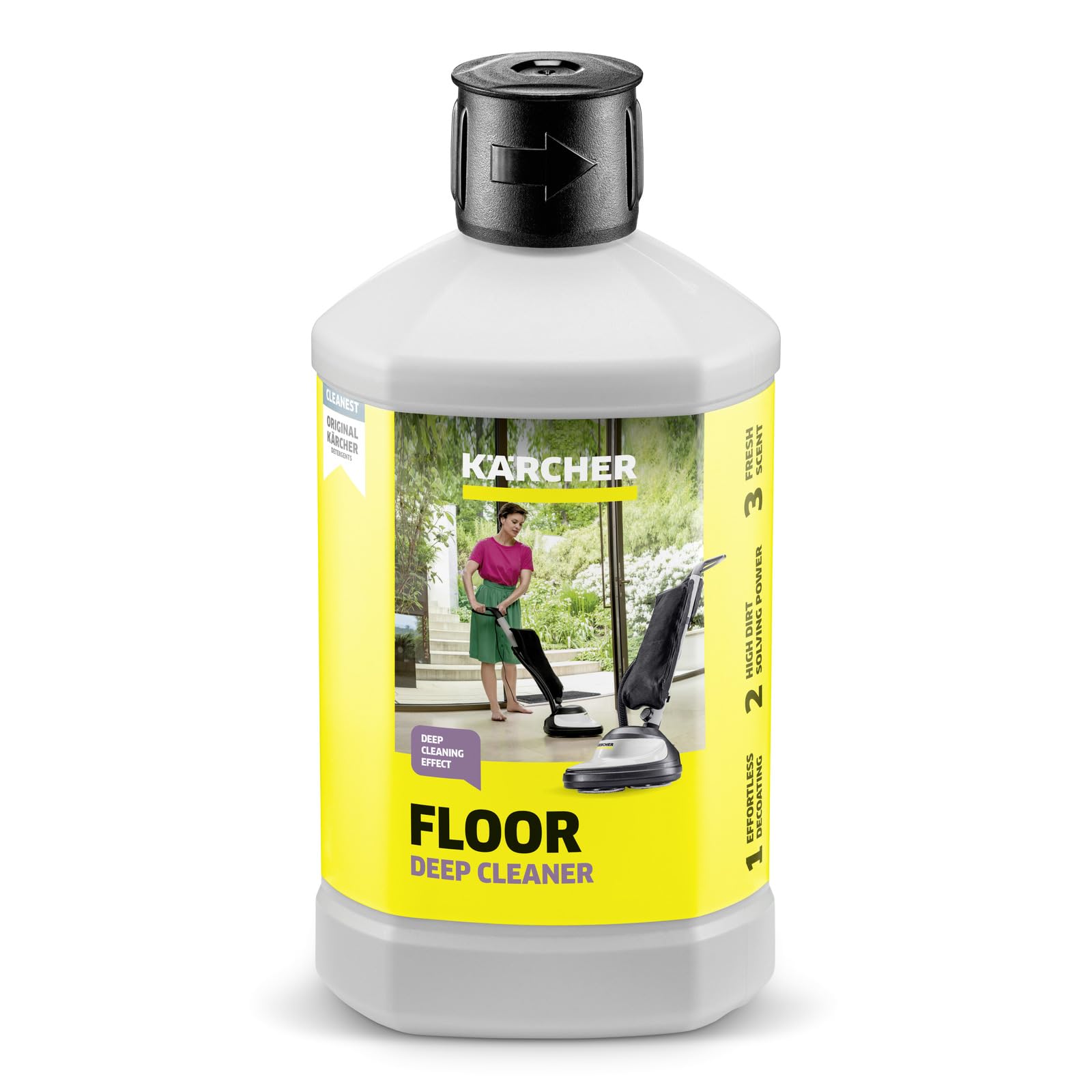 Kärcher basic cleaner for hard surfaces RM 533, for deep removal old protective layers and stubborn dirt on stone, linoleum and PVC,1l of concentrate yields 40l cleaning agent.