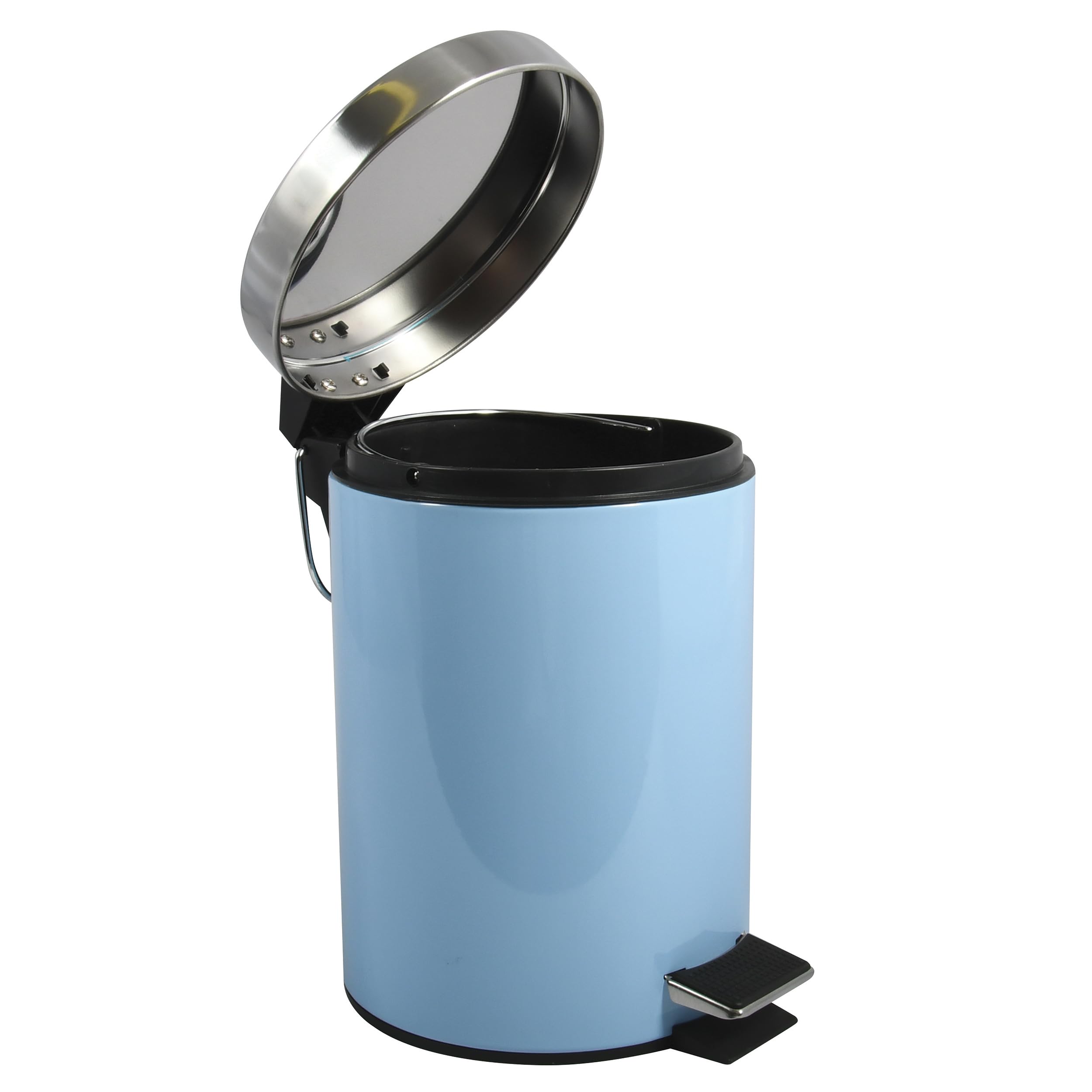 MSV Pastel Blue 3L Bathroom Bin with Removable Inner Bucket