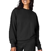 Hanes Originals Women's Fleece Sweatshirt, Midweight Sweatshirt for Women, Placed Flowers